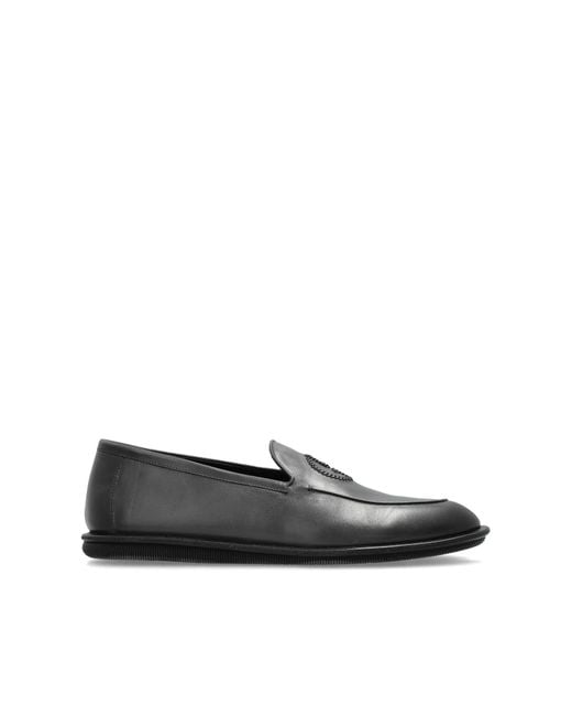 Giorgio Armani Black Loafers Type Shoes for men