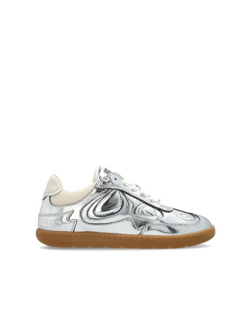 Ganni White Sport Shoes '08 Specchio'