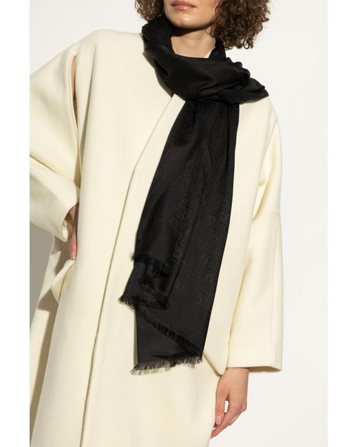 Ferragamo Black Scarf With Monogram