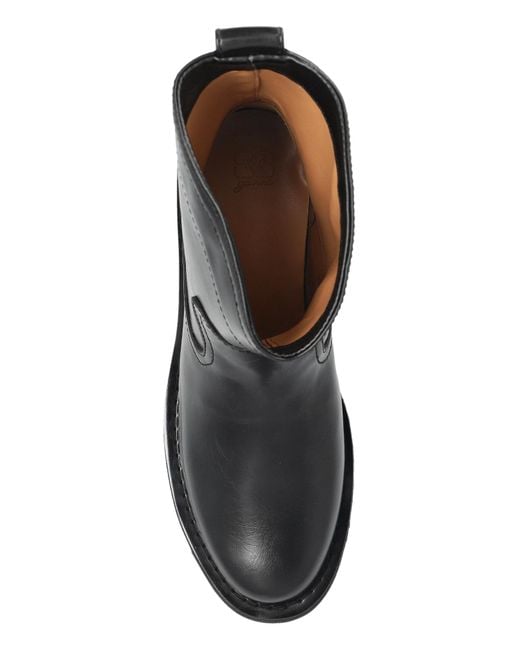 Ganni Black Ankle Boots Made Of Eco Leather