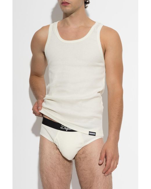 DSquared² White Lingerie Top for men