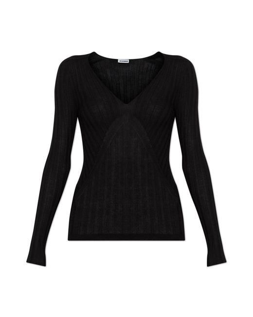 Jil Sander Black Fitted Top