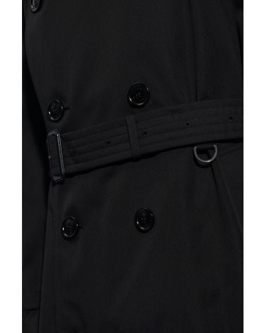 Burberry Black Cotton Trench Coat, for men