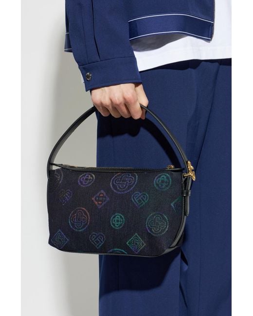 Casablanca Blue Shoulder Bag With Monogram