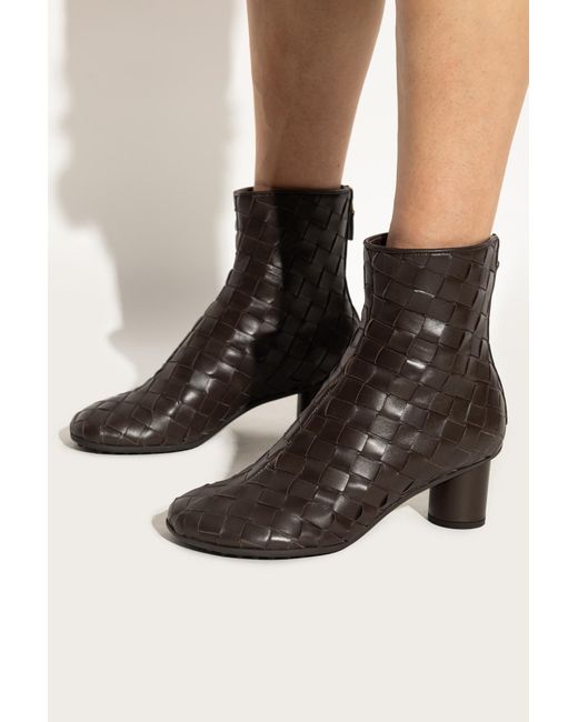 Bottega Veneta Brown Heeled Ankle Boots 'Atomic'