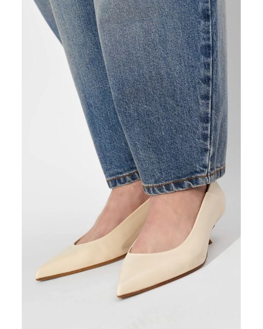 Aeyde Natural 'Cari' Heeled Shoes
