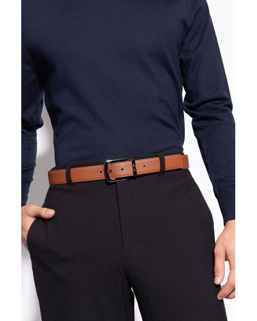 Ferragamo Brown Double-Sided Belt for men
