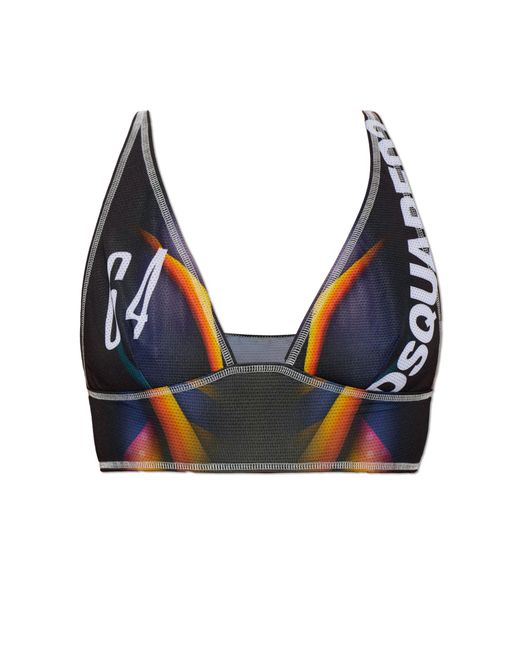 DSquared² Brown Printed Bra