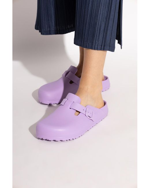 Birkenstock Purple 'Boston Eva' Slides