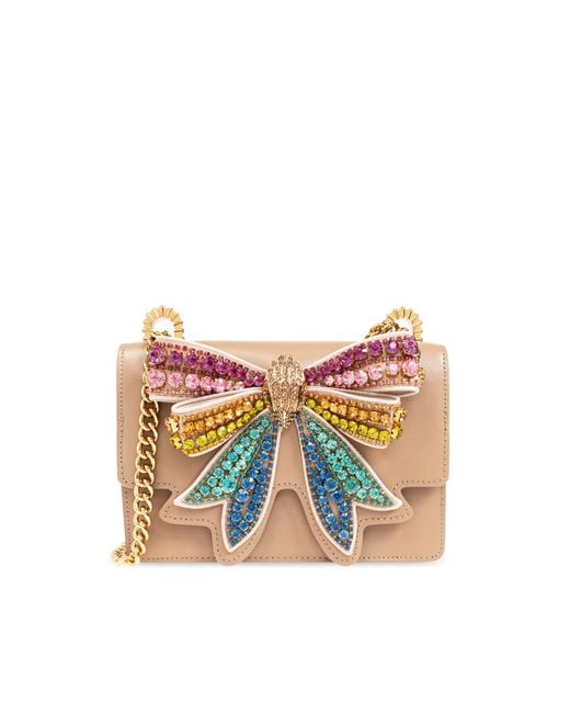 Kurt Geiger Natural Shoulder Bag Bow Shoreditch Small