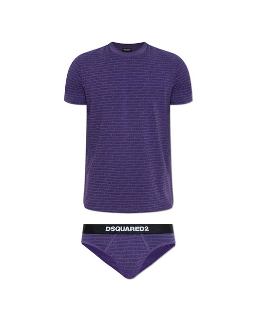 DSquared² Blue Set From The 'Underwear' Collection for men