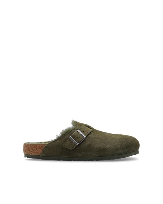 Birkenstock Green 'Boston Vl' Slides for men