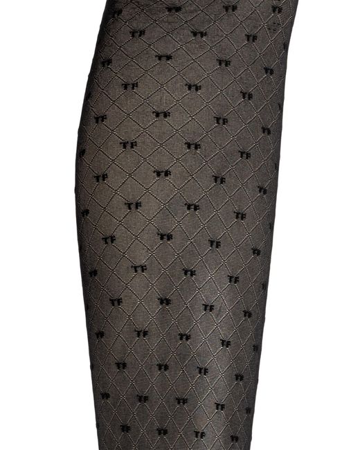 Tom Ford Black Monogram Tights