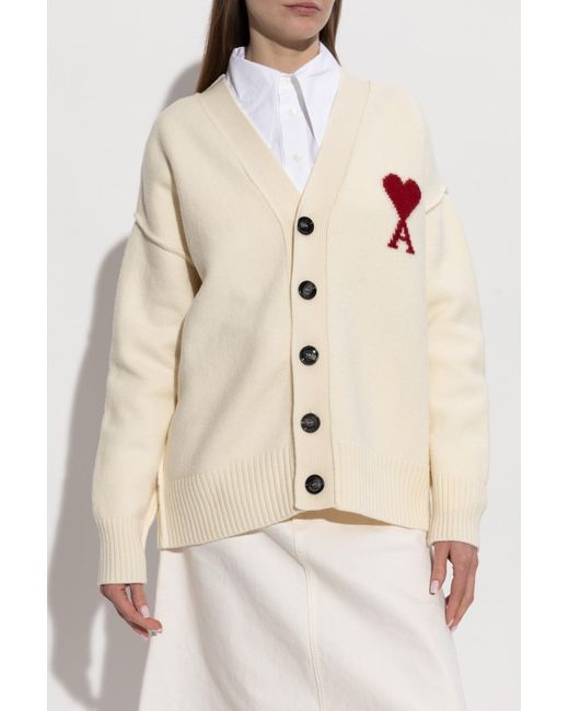 AMI Natural Wool Cardigan