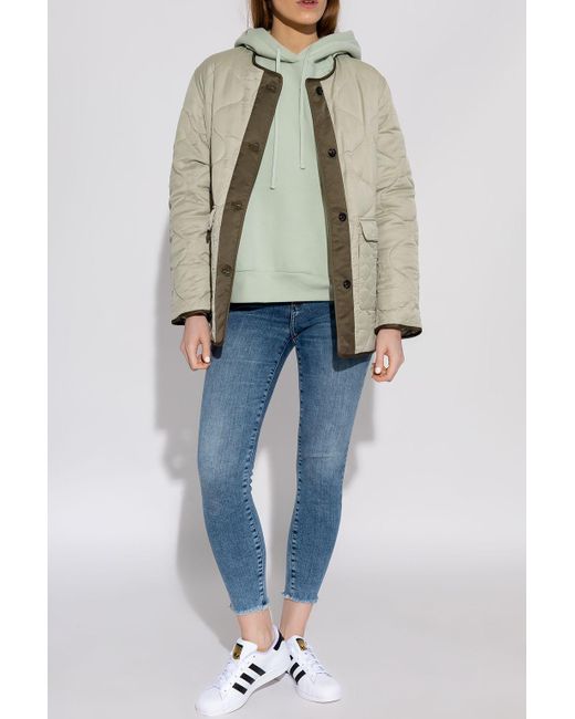 AllSaints 'foxi Liner' Quilted Jacket in Green Lyst
