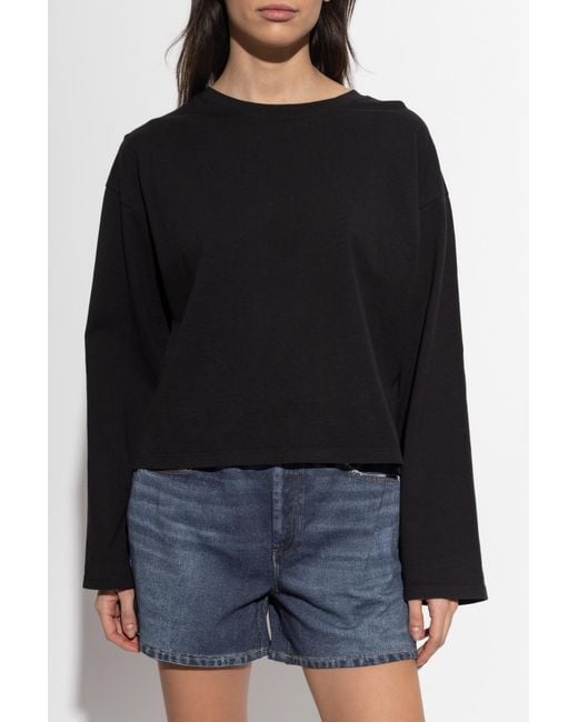 Rag & Bone Black Long-Sleeve Top