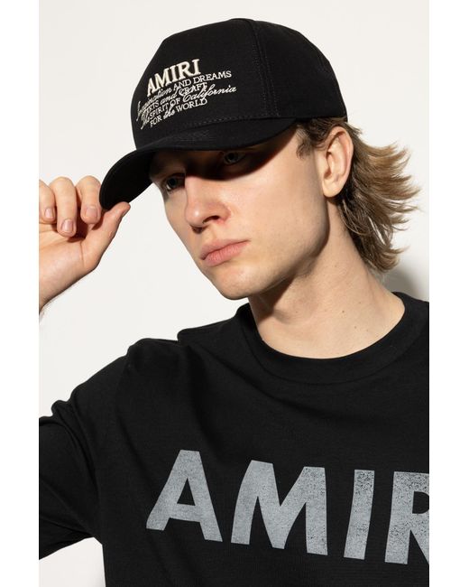 Amiri Black Baseball Cap for men
