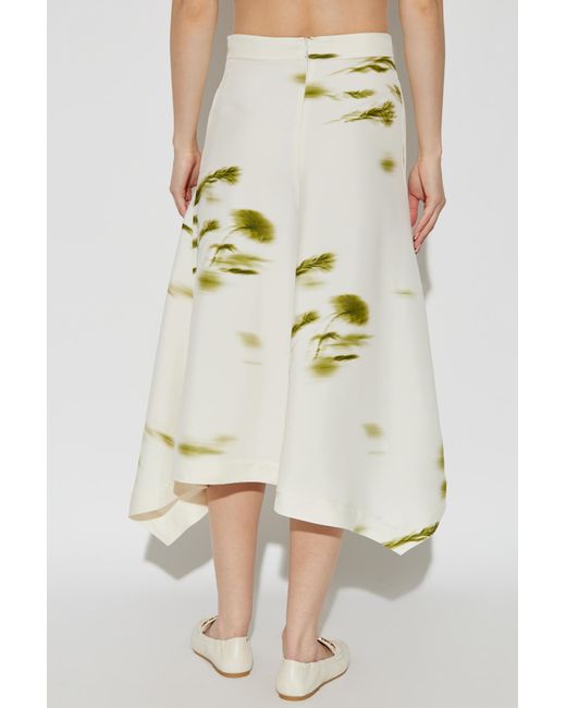 Ferragamo White Skirt With Print