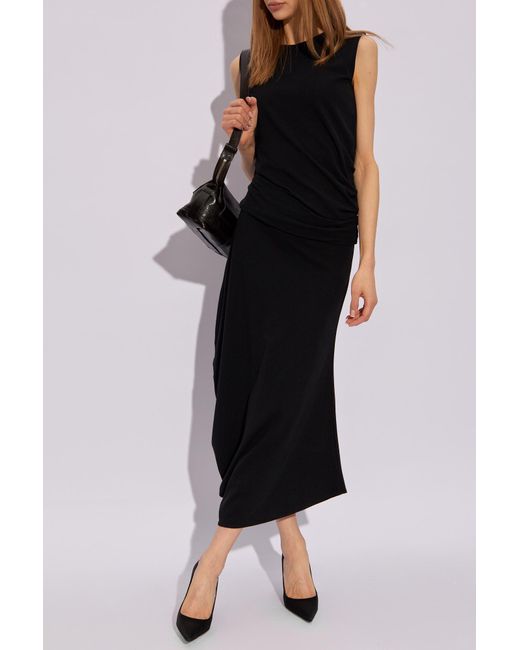 Lemaire Black Cotton Sleeveless Dress,