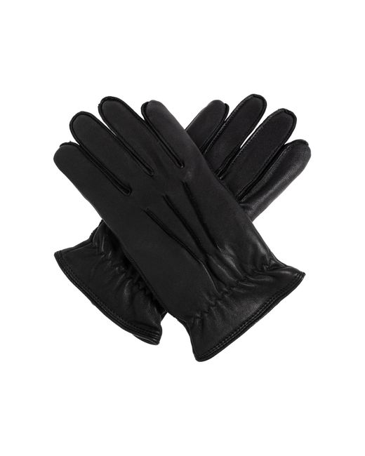 Ugg Black Leather Gloves for men
