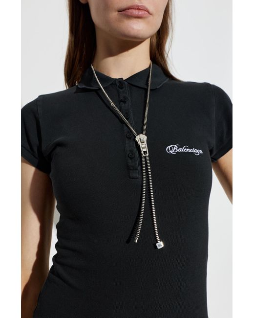 Balenciaga Black Necklace With A Zipper Motif