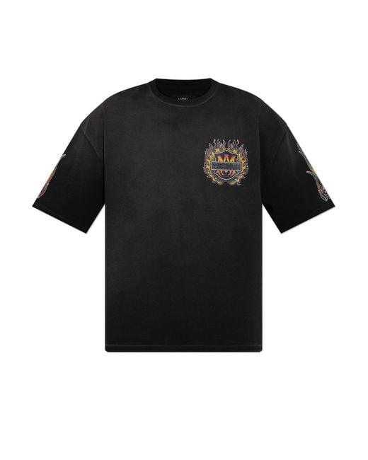 Amiri Black T-Shirt With Logo for men