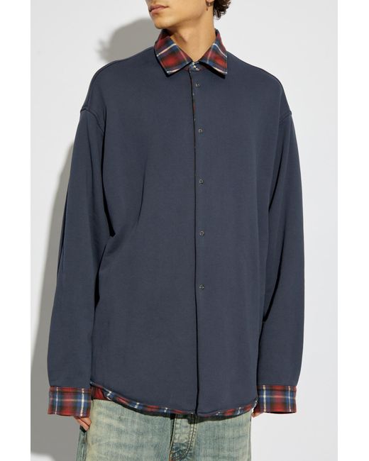 Balenciaga Checkered Pattern Shirt for men