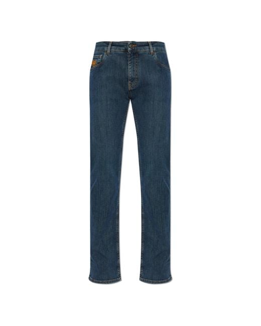 Etro Blue Jeans With Tapered Legs for men