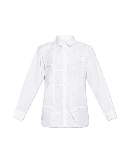 Comme des Garçons White Shirt With Raw Finish for men