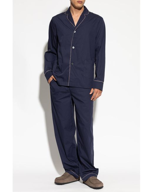 Paul Smith Blue Two-Piece Pajamas for men