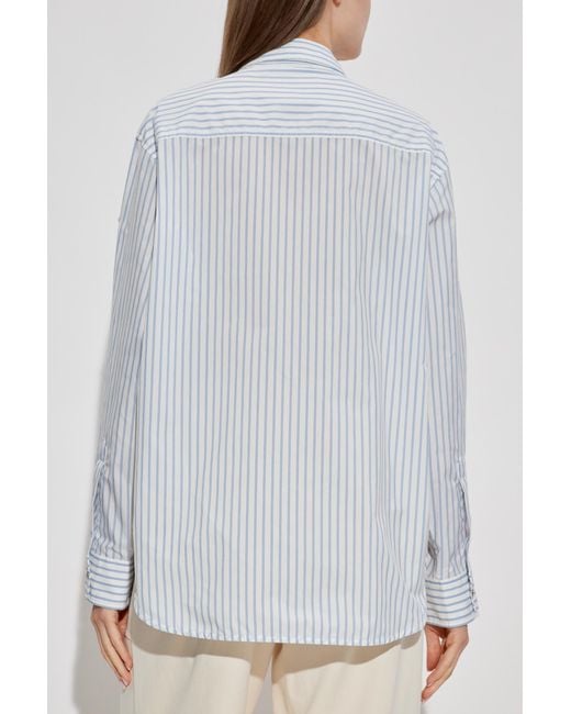 Moncler Natural Shirt With Striped Pattern "Camicia"
