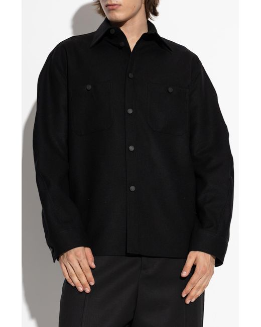 Givenchy Black Wool Shirt for men
