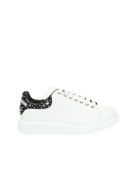 Alexander McQueen White Logo-embroidered Sneakers for men