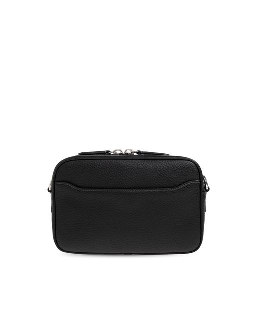 COACH Black Monogram Shoulder Bag for men