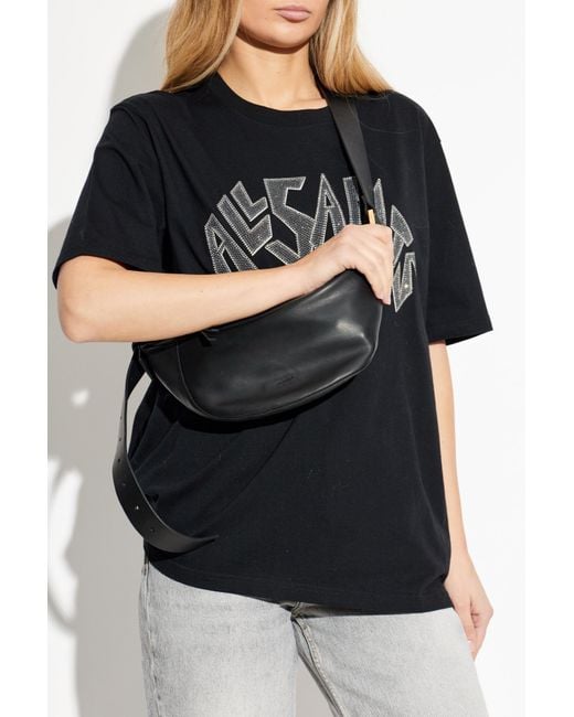 AllSaints Black Shoulder Bag 'Luna'