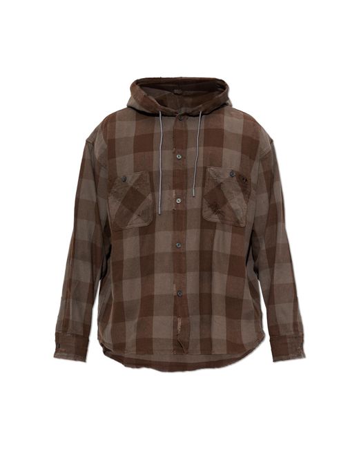 DIESEL Brown Shirt 'S-Drum-Hoody' for men