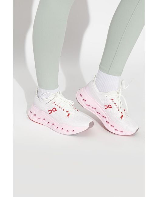 On Shoes Pink Cloudsurfer Max Sports Shoes