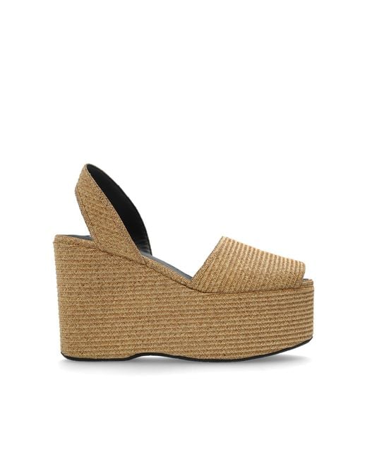 Alaïa Natural Wedge Sandals