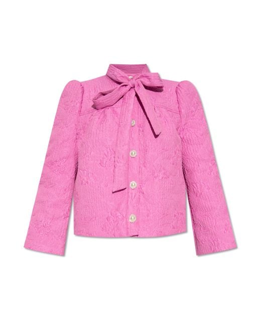 Custommade• Pink 'guiseppa' Jacquard Jacket,
