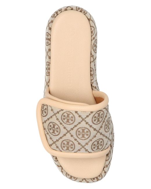 tory burch platform slides
