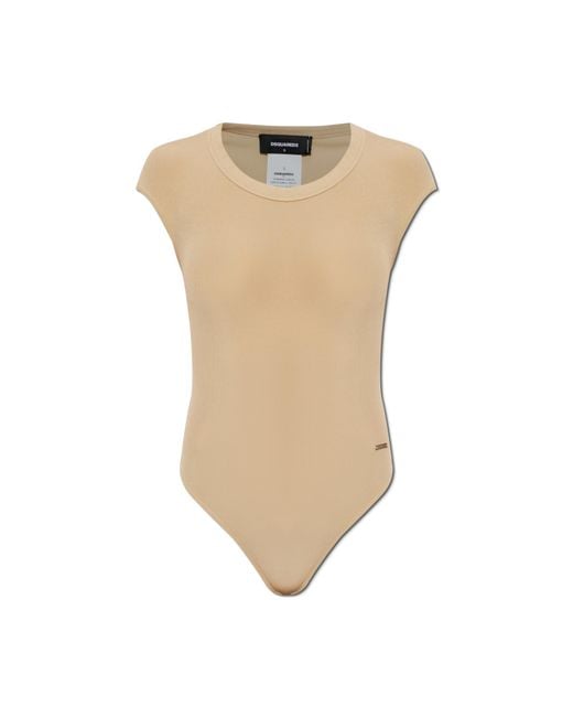 DSquared² White Body With Logo Appliqué