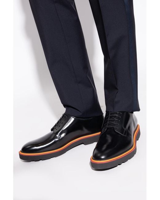 Paul Smith Black Leather Shoes for men