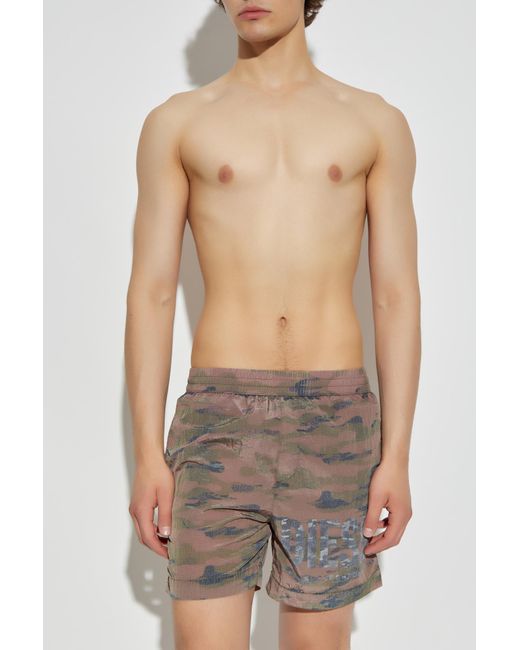 DIESEL Brown Swimming Shorts 'Rio-41-Utlt' for men