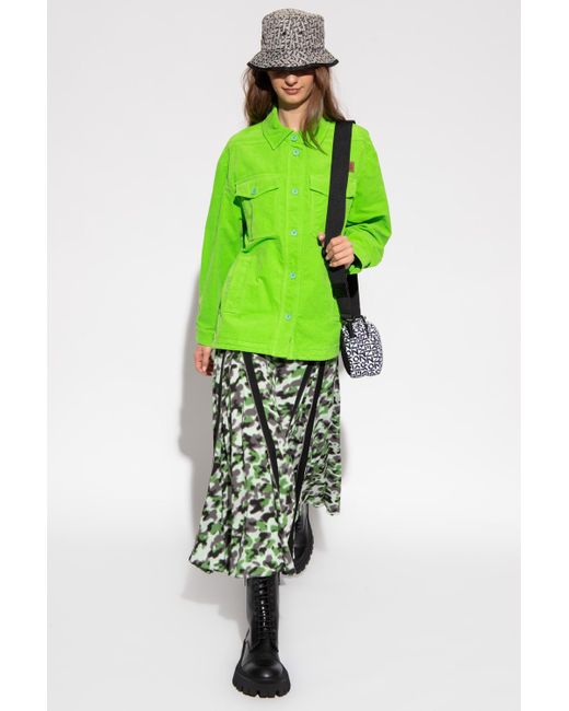 KENZO Oversize Jacket in Green | Lyst