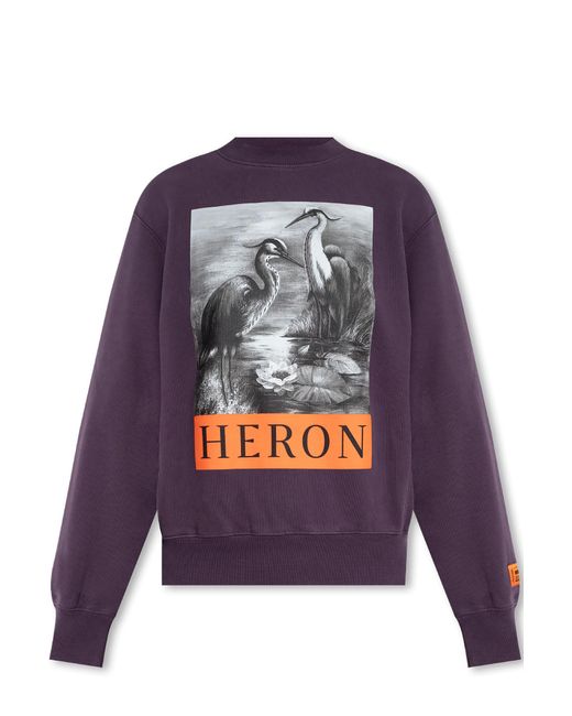 Heron Preston Purple Printed Sweatshirt