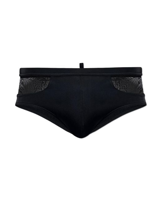 DSquared² Black Swim Briefs for men