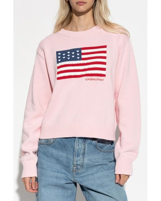 LoveShackFancy Blue Sweater 'Blushing'
