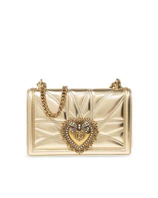 Dolce & Gabbana Metallic 'Devotion Medium' Shoulder Bag