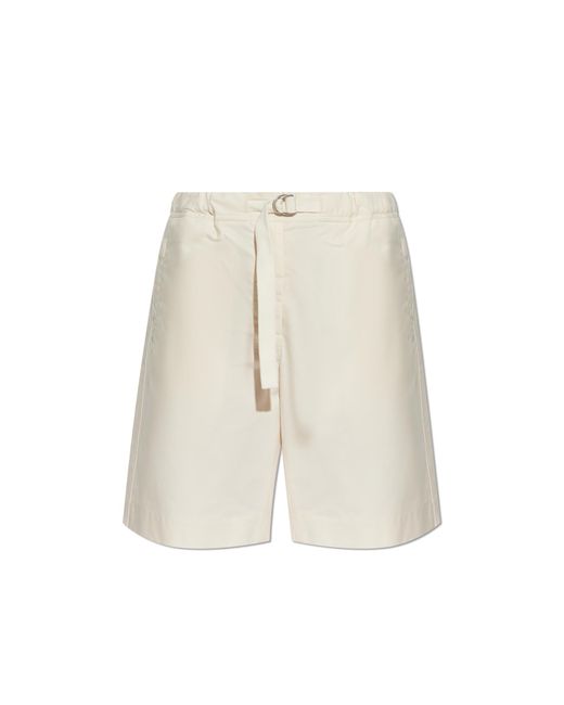 Jil Sander White Shorts With Belt