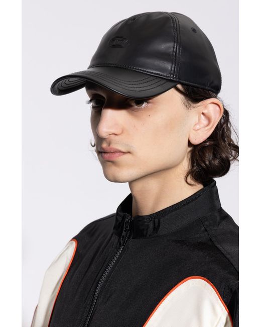 DIESEL Black Baseball Cap 'C-Heather' for men